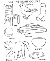 color by number worksheet for kids