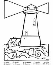 color by number worksheet for kids