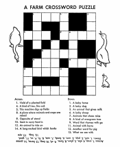 easy crossword puzzle for kids