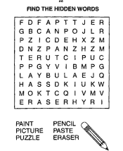 printable hidden word puzzle